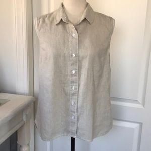 Tommy Bahama 100% linen sleeveless top